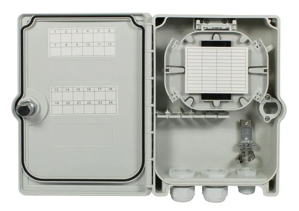LWL-FTTH Wandgehäuse, IP55, 1xEingang/ 24xAusgang 2mm oder 2xAusgang 4-12mm, Synergy 21 – Bild 3
