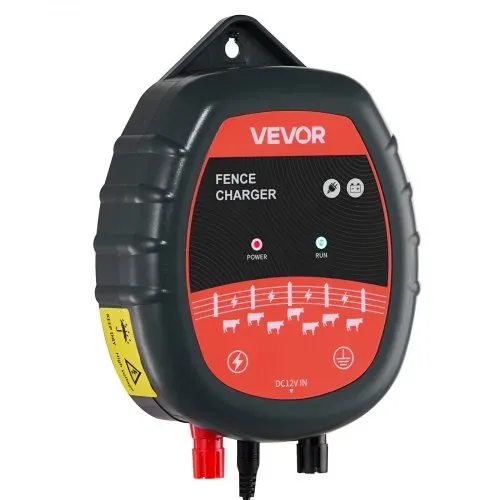 VEVOR Weidezaungerät, 10 kV 1J, AC/DC Elektrozaungerät mit LED-Anzeige, Reichweite 3 km, Leistungsstarkes Plug-in-Ladegerät, zum Schutz von Eindringen vor Wildtieren für Nutztiere & Geflügel – Bild 8