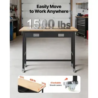 VEVOR Werkbank 1220×610 mm, Werktisch 680 kg, Garagentisch mit Schubladen & Rollen, Werkstatttisch, Werkzeugtisch, Werkstatteinrichtung, Multifunktionstisch für Garage, Werkstatt, Büro & Zuhause VEVOR Werkbank 1220×610 mm, Werktisch 680 kg, Garagentisch mit Schubladen & Rollen, Werkstatttisch, Werkzeugtisch, Werkstatteinrichtung, Multifunktionstisch für Garage, Werkstatt, Büro & Zuhause