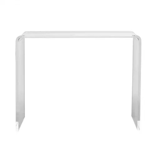 VEVOR U-förmiger Beistelltisch 964 x 381 x 740 mm, U-förmiger Acryltisch Beistelltisch, Transparenter Couchtisch für Getränke, Essen, Snacks, Verwendet im Wohnzimmer, Schlafzimmer, Arbeitszimmer usw. – Bild 9