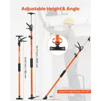 VEVOR Einhandstütze, 4 Stk., Deckenstütze 116–290cm, Teleskopstütze aus Stahl, Montagestütze bis zu 70kg Kapazität zum Installieren von Schränken, Anheben von Trockenbauwänden, Frachtstangen VEVOR Einhandstütze, 4 Stk., Deckenstütze 116–290cm, Teleskopstütze aus Stahl, Montagestütze bis zu 70kg Kapazität zum Installieren von Schränken, Anheben von Trockenbauwänden, Frachtstangen