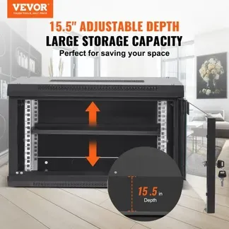 VEVOR 6U Netzwerk-Serverschrank zur Wandmontage, 39 cm tief, Server-Rack-Schrankgehäuse, max. 90,72kg. Bodenmontierte Ladekapazität, mit abschließbaren Glastür-Seitenwänden, für IT-Geräte, A/V-Geräte VEVOR 6U Netzwerk-Serverschrank zur Wandmontage, 39 cm tief, Server-Rack-Schrankgehäuse, max. 90,72kg. Bodenmontierte Ladekapazität, mit abschließbaren Glastür-Seitenwänden, für IT-Geräte, A/V-Geräte