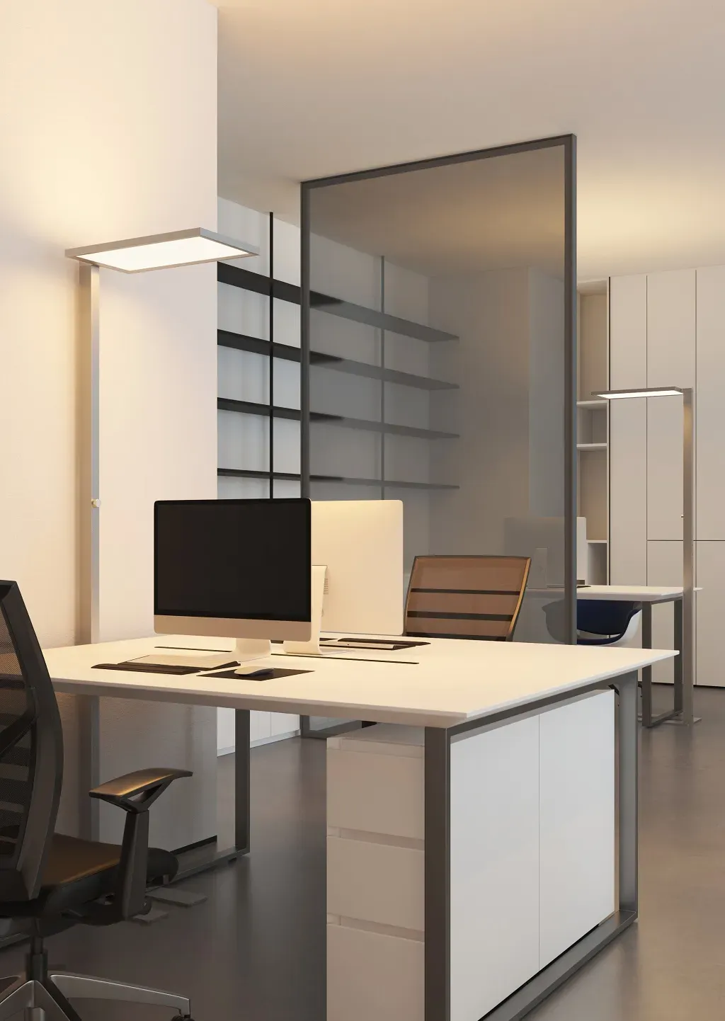 Synergy 21 LED office line Stehlampe Dike weiss, dimmbar – Bild 6