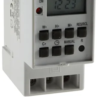 digitale Wochen-Zeitschaltuhr für Schalttafel-Einbau, 230V, max. 3500W digitale Wochen-Zeitschaltuhr für Schalttafel-Einbau, 230V, max. 3500W