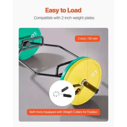 VEVOR Trap Bar Hexagon Hantelstange Langhantel mit rutschfestem Griff 50 mm 360 kg Tragkraft, Gewichtheben und Krafttrainingsgerät, Heimfitnessstudio für Kniebeugen Kreuzheben Schulterdrücken – Bild 3
