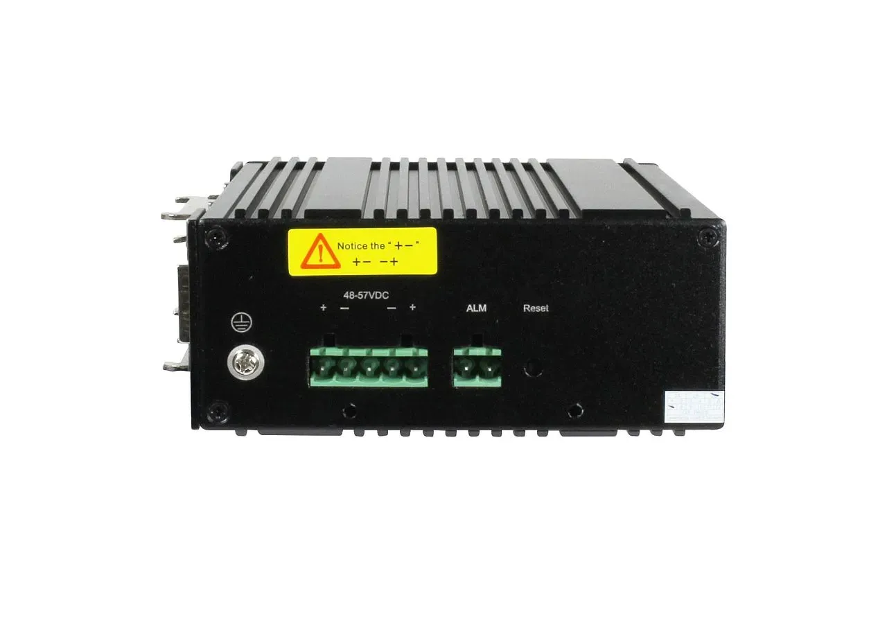 ALLNET Switch industrial full managed Layer2+ 10 Port GbE • PoE Budget 69W (BT) / 210 (DC) • 7x PoE at • 2x SFP • 1x GbE PD • Lüfterlos , IP40 • ALL-SGI8010PDM – Bild 5