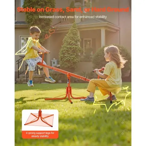VEVOR Kinderwippe, 45,4 kg Tragkraft pro Sitz, Gartenwippe mit 4-zackigen Stützbeinen, Schaukelwippe, 360 Grad drehbar, Spielplatzgerät für Kinder ab 3 Jahren, 1905x790x660 mm VEVOR Kinderwippe, 45,4 kg Tragkraft pro Sitz, Gartenwippe mit 4-zackigen Stützbeinen, Schaukelwippe, 360 Grad drehbar, Spielplatzgerät für Kinder ab 3 Jahren, 1905x790x660 mm