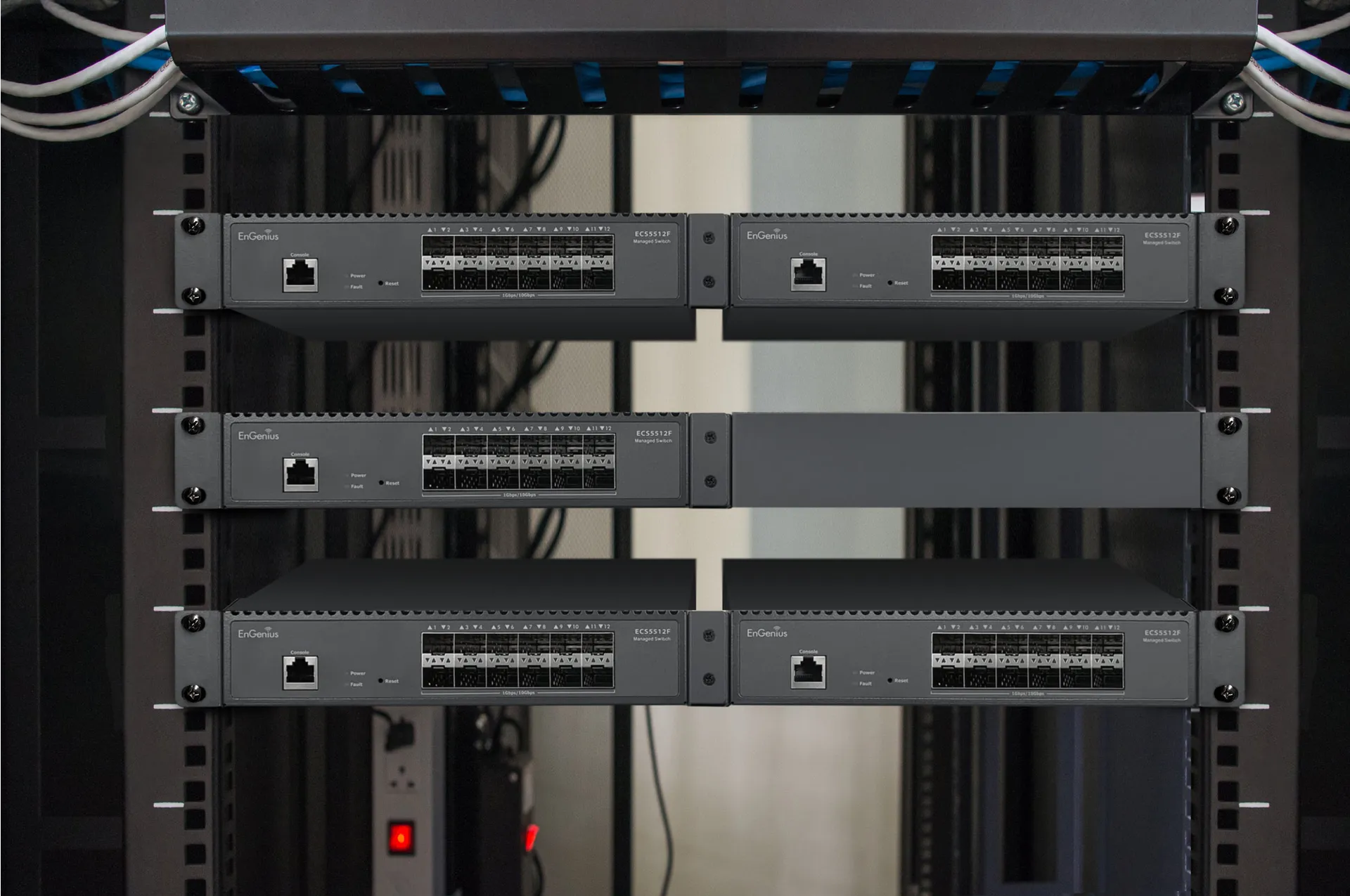 EnGenius Switch Managed Layer2+ 12-Port • 12x SFP+ • 9,5" • Half-Rack Aggregation • ECS5512F • EnGenius Cloud – Bild 7