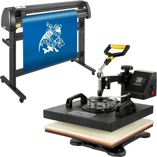 VEVOR 38x38cm Heißpresse maschine 5 In 1 Transferpresse hitzepressemaschine und 1350mm Vinyl Cutter Plotter Cutting Plotter Desktop Machine – Bild 8
