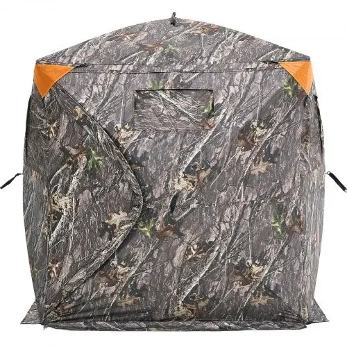 VEVOR Jagdzelt Jagdversteck Bodenzelt Pop-Up-Hirschversteck für 2–3 Personen zur Jagd mit Tragetasche, tragbares & belastbares Bodenversteck mit 3 horizontalen Fenstern 148 x 148 x 170 cm – Bild 10