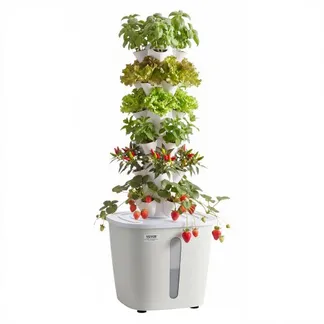 VEVOR Hydroponik-Turm, 30 Pods, Hydrotower 6 Ebenen, Hydroponik-Anbausystem-Set mit App-Steuerung, 20-L-Wassertank & Pumpe, Hydroponic Tower, Hydrokultur für Kräuter, Obst & Gemüse VEVOR Hydroponik-Turm, 30 Pods, Hydrotower 6 Ebenen, Hydroponik-Anbausystem-Set mit App-Steuerung, 20-L-Wassertank & Pumpe, Hydroponic Tower, Hydrokultur für Kräuter, Obst & Gemüse