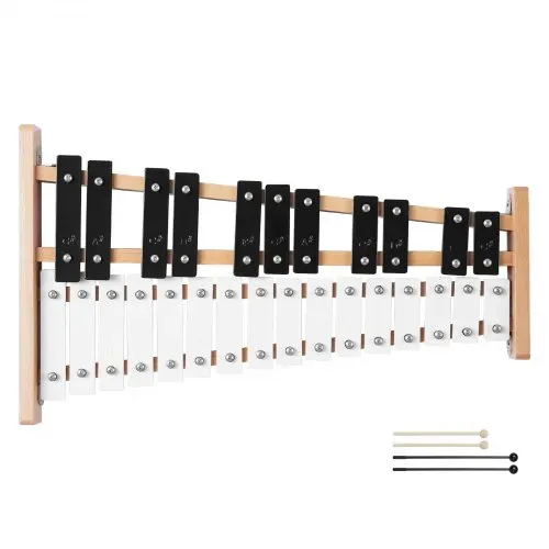 VEVOR Glockenspiel, 27 Noten, professionelles Xylophon-Schlaginstrument, mit SPCC-Klappen & Metalltasten, inklusive 4 Schlägeln, Tragetasche, Musikinstrument für Anfänger, Musikunterricht – Bild 8