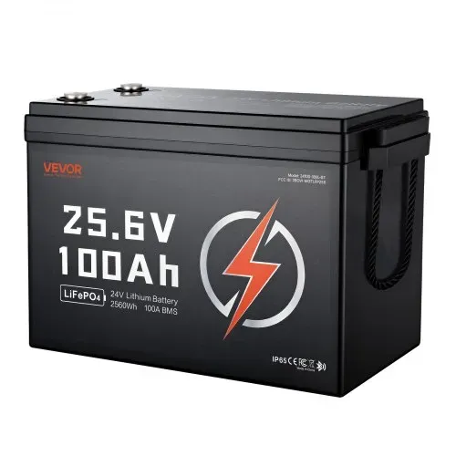 VEVOR LiFePO4 Batterie 24 V 100 Ah 100 A Lithiumbatterie mit Bluetooth BMS, Geeignet für Wohnmobile Campingwagen Solarenergiespeicher und Elektromotoren, 20-29,2 V DC, Niedertemperaturschutz, 2560 Wh – Bild 10