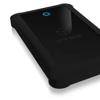 ICY BOX IB-233U3-B; Ext. Gehäuse für 2,5″ SATA III (6 Gbit/s) HDD/SSD, USB 3.2 Gen 1 UASP Host, Silikon Schutzhülle ICY BOX IB-233U3-B; Ext. Gehäuse für 2,5″ SATA III (6 Gbit/s) HDD/SSD, USB 3.2 Gen 1 UASP Host, Silikon Schutzhülle