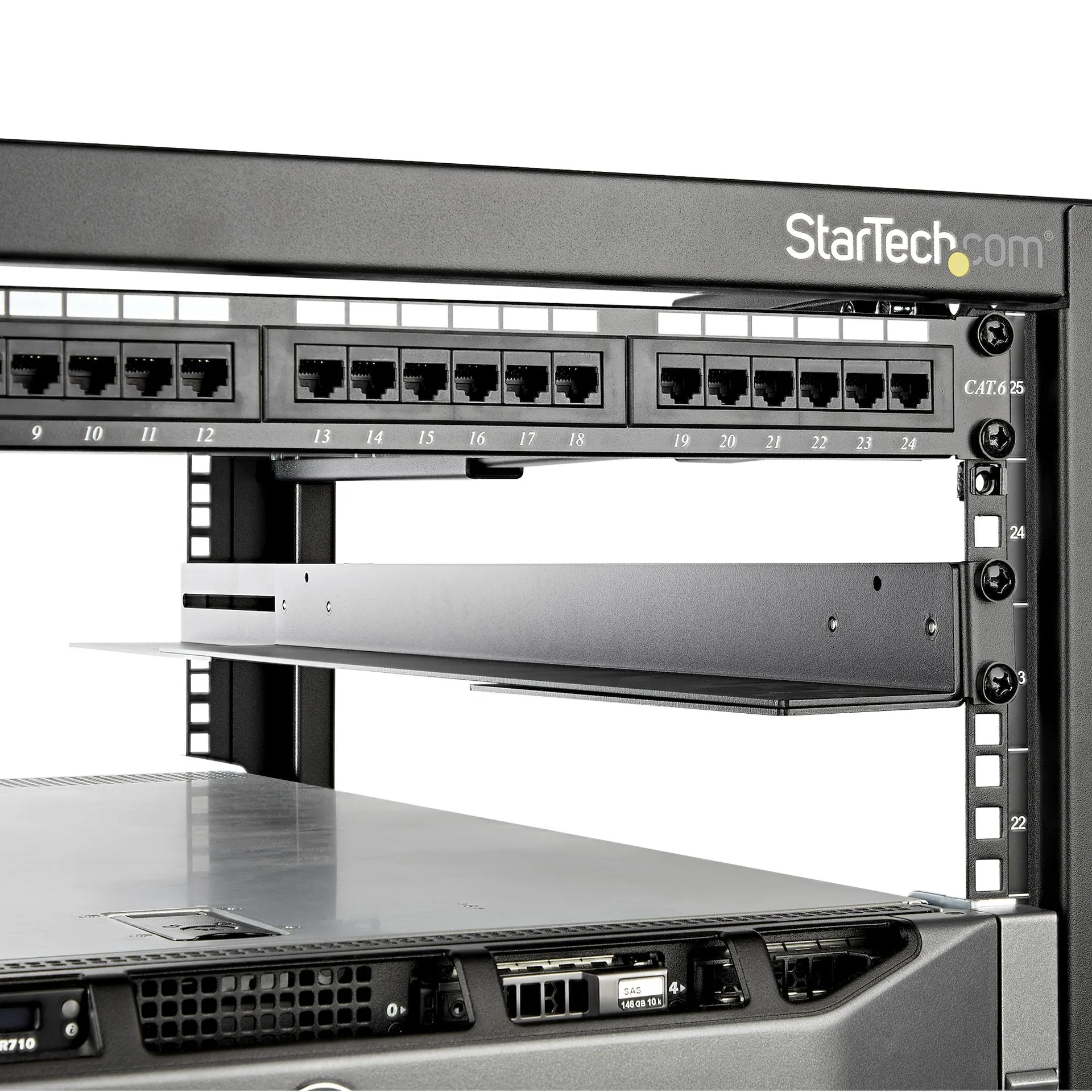 StarTech.com 1HE 19 Zoll Server Rack Schienen - 60,9-91cm Einstellbare Tiefe - Universelle 4 Pfosten Rack Schienen - Netzwerk Geräte/Server/UPS Schienen für HPE ProLiant Dell PowerEdge – Bild 7