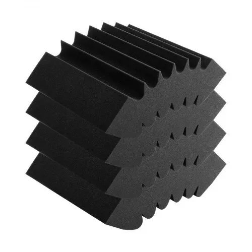 VEVOR Akustikschaumstoff Akustikpaneele 4er-Set, 42x16x30cm, selbstklebende schalldichte Wandplatten, Akustikplatte, Akustikschaumstoff-Matten für Studiowände & -decken, schwarz – Bild 10