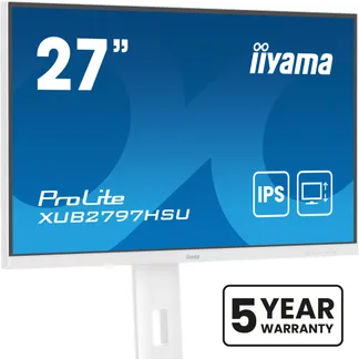 iiyama ProLite XUB2797HSU-W2 Computerbildschirm 68,6 cm (27″) 1920 x 1080 Pixel Full HD LED Weiß iiyama ProLite XUB2797HSU-W2 Computerbildschirm 68,6 cm (27″) 1920 x 1080 Pixel Full HD LED Weiß