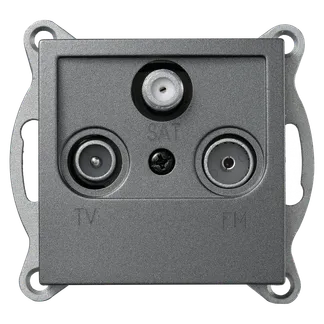 Antennendose McPower “Flair“ für TV, Radio und Sat, UP, anthrazit Antennendose McPower “Flair“ für TV, Radio und Sat, UP, anthrazit