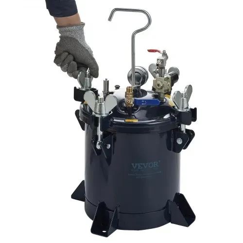 VEVOR Druckbehälter Farbbehälter Sprühfarbe Drucktopf 10 L Drucktank, 70 psi Lackierpistole Farbbehälter Φ 24 × 25 cm Spray Paint Pressure Pot Tank Paint Container Farbspritzpistolen Lacken, Flecken – Bild 10