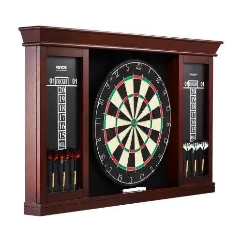 VEVOR Dartboard spielbereites Paket, Dartboard-Schrankset in offizieller Größe, Dartscheibe 45 x 3,8 cm, Dartschrank mit Stahlspitze, komplett mit sämtlichem Zubehör, für Cricket-Spiele – Bild 8