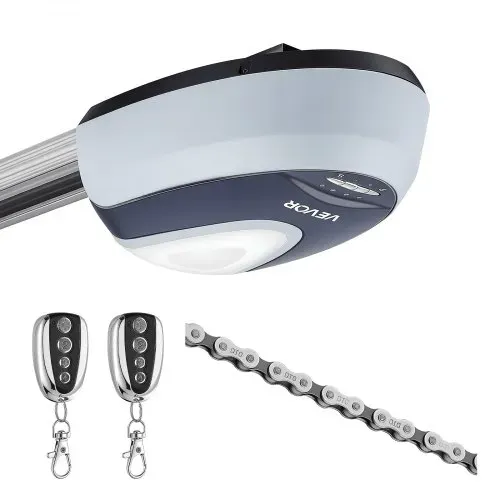 VEVOR Garagentorantrieb 600 N Garagentoröffner Hochleistungs-Kettenantrieb, für Private Garagen, 4-tlg. Schienensystem, 2 Handsender & LED-Beleuchtung, Ein-Tasten-Bedienung im Fahrzeug, Schwarz & Weiß – Bild 8