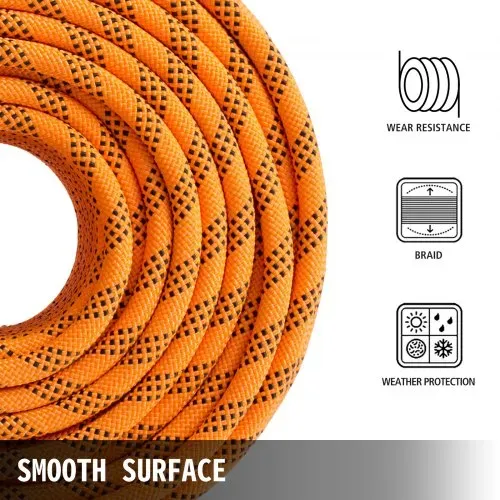 VEVOR 16 mm doppelt geflochtenes Polyesterseil, 61 m Nylon-Zugseil, 4 Tonnen Hochkraft-Polyester-Lastsegelseil für Baumpfleger, Gartenarbeit, Marine – Bild 4