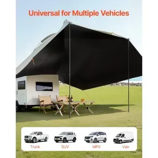 VEVOR Sonnensegel Wohnwagen 3×2,1m Sonnenvordach Wohnmobil UV50+ UV-Schutz Markise 190-T-Polyestergewebe Vorzelt PU2000mm Wasserdicht inkl. tragbarer Tasche Ideal für Camping Familientreffen Ausflüge VEVOR Sonnensegel Wohnwagen 3×2,1m Sonnenvordach Wohnmobil UV50+ UV-Schutz Markise 190-T-Polyestergewebe Vorzelt PU2000mm Wasserdicht inkl. tragbarer Tasche Ideal für Camping Familientreffen Ausflüge