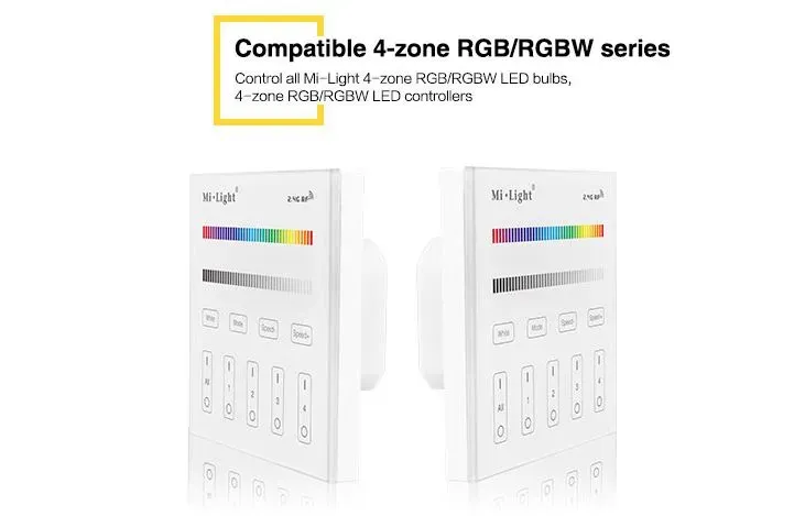 MiBoxer T3 LED Fernbedienung Smart Panel RGB/RGB-W 4 Zonen – Bild 5