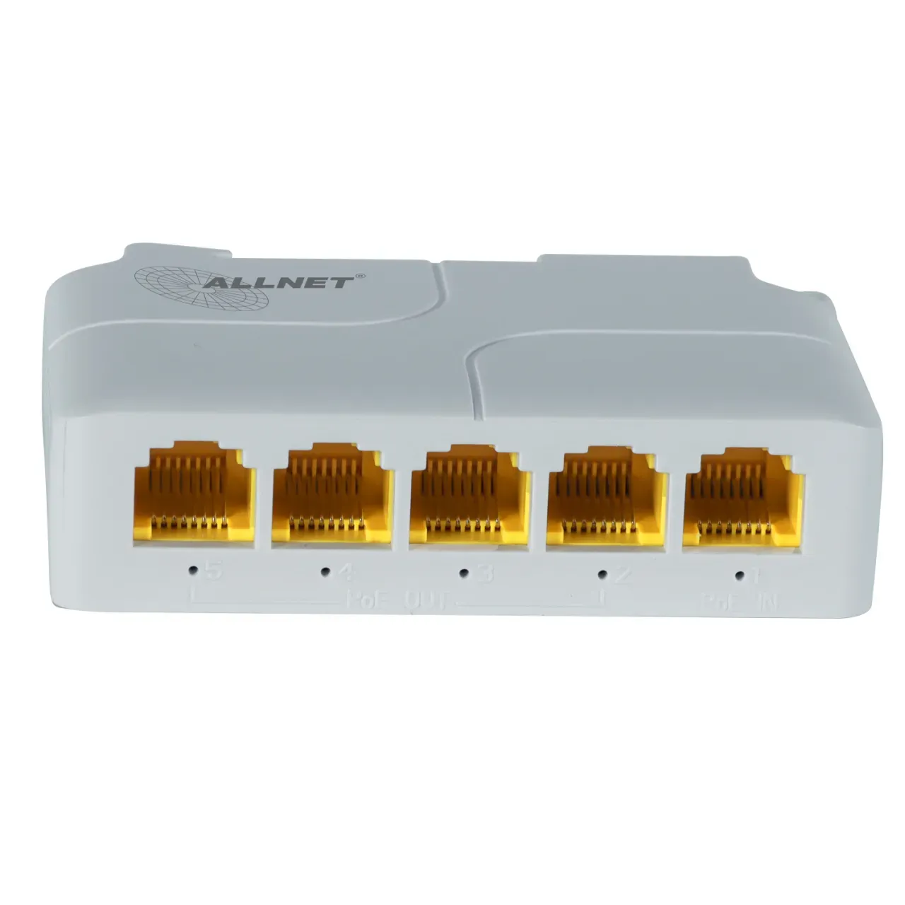 ALLNET Switch unmanaged 5 Port • 5x GbE • PoE Budget 85W • 1x bt out, 3x PoE af/at out, 1xPoE bt 90W in • Lüfterlos, DIN, PD-Input • ALL-SG8005PD-BT90 – Bild 4