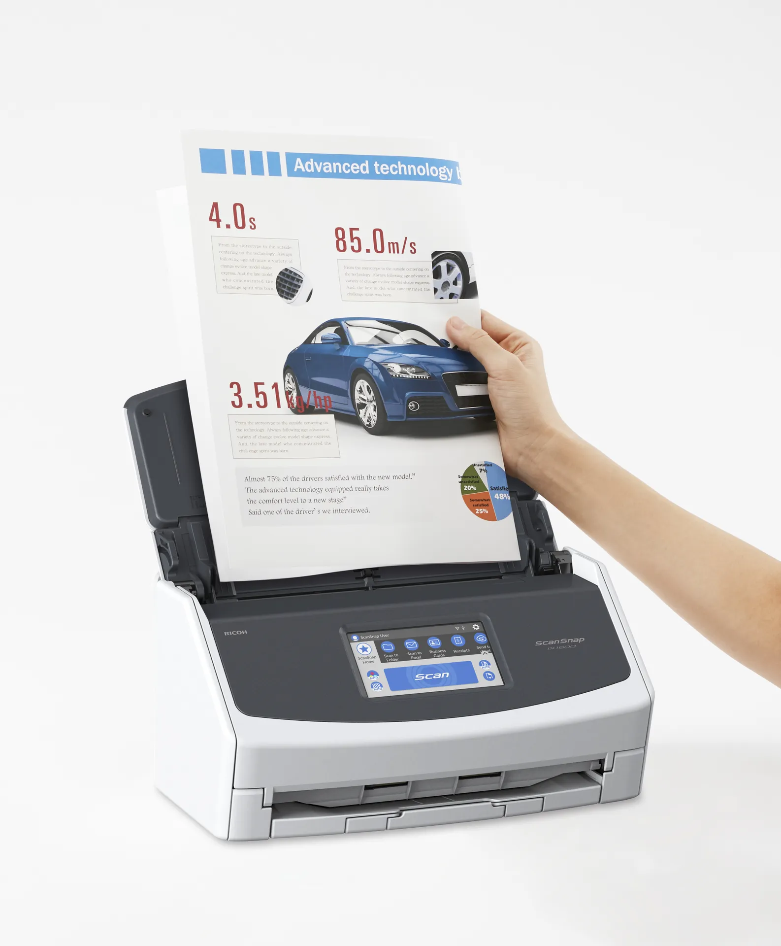 Ricoh ScanSnap iX1600 ADF + Scanner mit manueller Zuführung 600 x 600 DPI A4 Weiß – Bild 5
