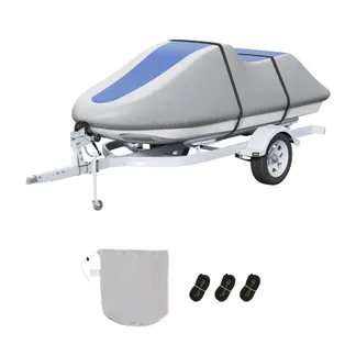 VEVOR Jet-Ski-Abdeckung, 3200–3420 mm anhängerfähige wasserdichte PWC-Abdeckung, robustes 600D-PU-Oxford-Gewebe in Marinequalität, UV-beständige Seadoo-Abdeckung mit Schnallenriemen, Persönliche Wasse VEVOR Jet-Ski-Abdeckung, 3200–3420 mm anhängerfähige wasserdichte PWC-Abdeckung, robustes 600D-PU-Oxford-Gewebe in Marinequalität, UV-beständige Seadoo-Abdeckung mit Schnallenriemen, Persönliche Wasse