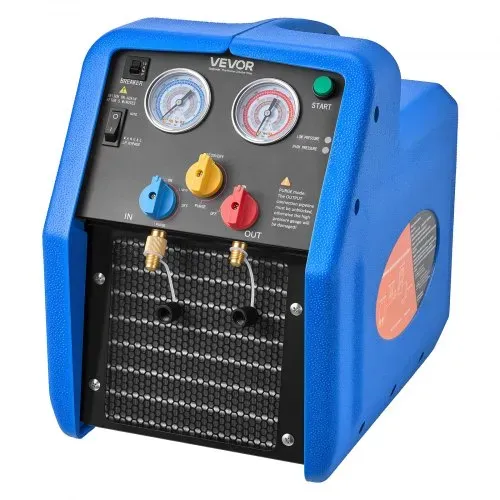 VEVOR Kältemittelabsauggerät Tragbare Kältemittel Absaugstation, 220V/50Hz 1450 U/min. 3/4 PS mit Einzylinder Absauganlage für Kältemittel A1 & A2L, Rückgewinnungsgerät für KFZ- & Hausklimaanlagen – Bild 8