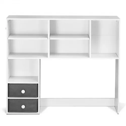 VEVOR Schreibtisch Bücherregal 3-stufiger Organizer (94 x 25,4 x 79,2 cm) Tischregale Organizer Ausstellungsregal aus Spanplatte + Melaminpapier, Regal mit rutschfesten Füßen, für Büro Weiß – Bild 8