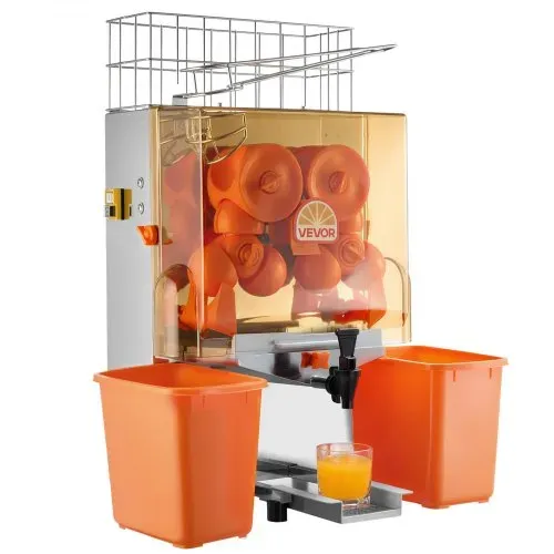 VEVOR Gewerbliche Orangenpresse Elektrische Zitruspresse 120 W Edelstahl, Saftpresse für bis zu 20 Orangen pro Minute, Entsafter für Zitronen Zitrusfrüchte mit Wasserhahn & Schalen-Auffangbehälter – Bild 10