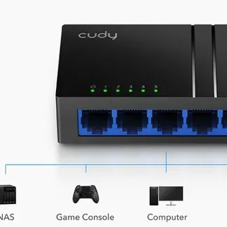 Cudy 5-Port Gigabit Desktop Switch, GS105D Cudy 5-Port Gigabit Desktop Switch, GS105D