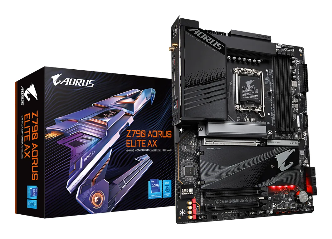 GIGABYTE Z790 AORUS ELITE AX Motherboard – Unterstützt Intel Core 14. Generation CPUs, 16*+2+1 Phasen Digital VRM, bis zu 7600MHz DDR5 (OC), 4xPCIe 4.0 M.2, Wi-Fi 6E, 2.5GbE LAN, USB 3.2 Gen 2×2 GIGABYTE Z790 AORUS ELITE AX Motherboard – Unterstützt Intel Core 14. Generation CPUs, 16*+2+1 Phasen Digital VRM, bis zu 7600MHz DDR5 (OC), 4xPCIe 4.0 M.2, Wi-Fi 6E, 2.5GbE LAN, USB 3.2 Gen 2×2
