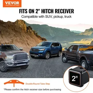 VEVOR Anhängerkupplungsstufe für 50,8 mm Empfänger, robuste Stahlkonstruktion mit 158,7 kg Tragkraft, Heckstoßstangenschutz mit Stiftverriegelung, 93 cm lang für Lkw SUV Pickup Anhänger VEVOR Anhängerkupplungsstufe für 50,8 mm Empfänger, robuste Stahlkonstruktion mit 158,7 kg Tragkraft, Heckstoßstangenschutz mit Stiftverriegelung, 93 cm lang für Lkw SUV Pickup Anhänger