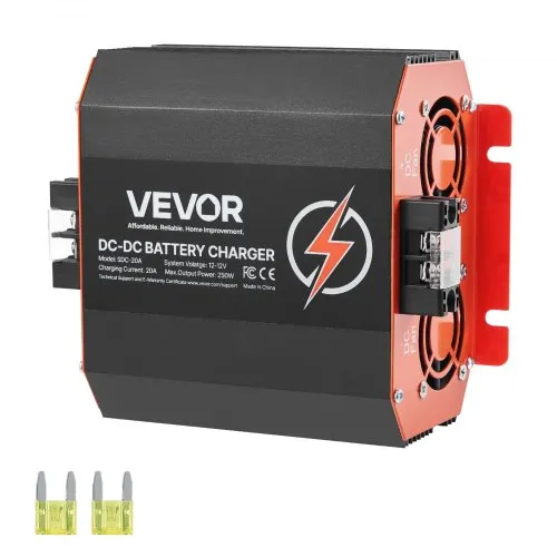 VEVOR 12 V 20 A DC/DC-Ladegerät, 250 W, Ideal für Blei-Säure-, Lithium-, AGM-, GEL- und Nassbatterien, intelligentes mehrstufiges Laden, für Wohnmobile, Nutzfahrzeuge, Boote, Yachten VEVOR 12 V 20 A DC/DC-Ladegerät, 250 W, Ideal für Blei-Säure-, Lithium-, AGM-, GEL- und Nassbatterien, intelligentes mehrstufiges Laden, für Wohnmobile, Nutzfahrzeuge, Boote, Yachten