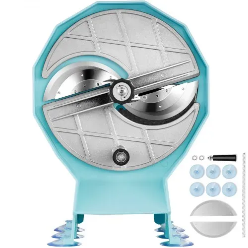 VEVOR Manueller Gemüse- und Obstschneider, 0–12 mm Dicke, Einstellbare Kommerzielle Schneidemaschine, Doppelte Zufuhröffnungen, Lebensmittelschneider mit Edelstahlklinge für Gurken, Zitronen, Tomaten – Bild 8
