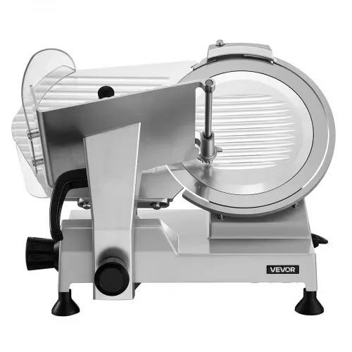 VEVOR Allesschneider Elektrisch 400 W, Fleischschneider, Abnehmbare 30 cm Kohlenstoffstahl-Klinge & Auffangschale, 0–15 mm Einstellbare Schnittstärke, für gefrorenes Fleisch, Schinken, Baguette – Bild 8