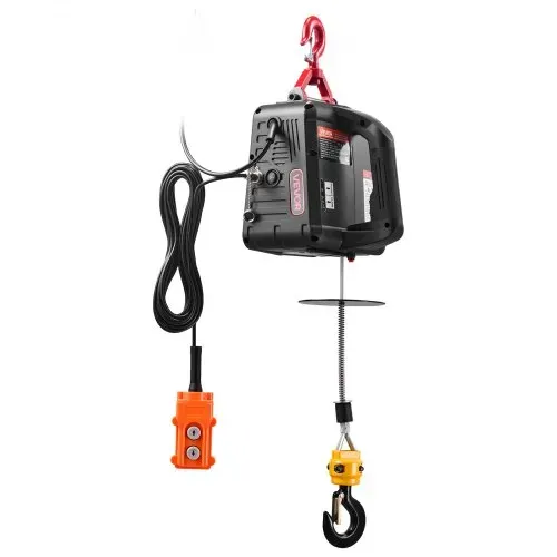 VEVOR Seilwinde Elektrisch, 2-in-1 Hebezeug, 500 kg, 1500 W Seilzug, 7,6 m Hubhöhe, 5 m/min Hubgeschwindigkeit, mit manueller & kabelgebundener Fernbedienung für Fabrik, Lagerhalle & Garage – Bild 9