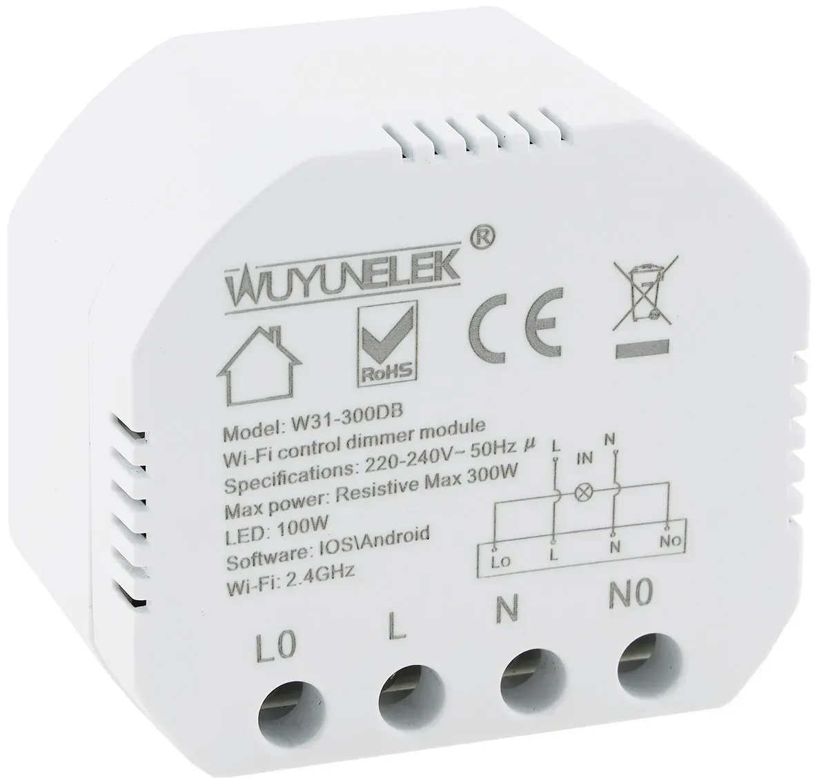 MILOS WiFi Unterputz Schalter + Dimmer Android/iOS- App,Alexa/Google tgl #REST# MILOS WiFi Unterputz Schalter + Dimmer Android/iOS- App,Alexa/Google tgl #REST#