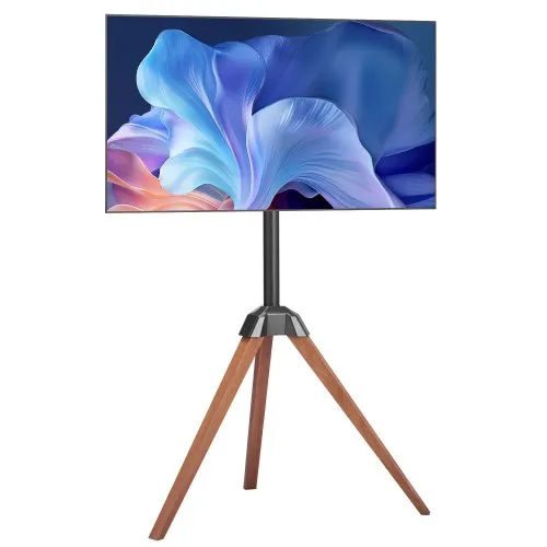 VEVOR TV-Ständer mit Stativ-Staffelei für 1016-1651 mm flach & Curved-TVs bis zu 45 kg, 18° Links-Rechts-Drehung, tragbarer Fernsehständer mit Beinen aus Holz für Schlafzimmer Wohnzimmer Studio VEVOR TV-Ständer mit Stativ-Staffelei für 1016-1651 mm flach & Curved-TVs bis zu 45 kg, 18° Links-Rechts-Drehung, tragbarer Fernsehständer mit Beinen aus Holz für Schlafzimmer Wohnzimmer Studio