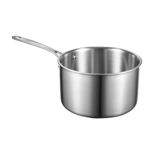 VEVOR Kochtopf Soßentopf 3,79 L mit Glasdeckel, Suppentopf Gemüsetopf mit ergonomischem Griff, Milchtopf aus Edelstahl Gemüsetopf, Silber Großraumtopf Mehrzwecktopf spülmaschinengeeignet – Bild 8