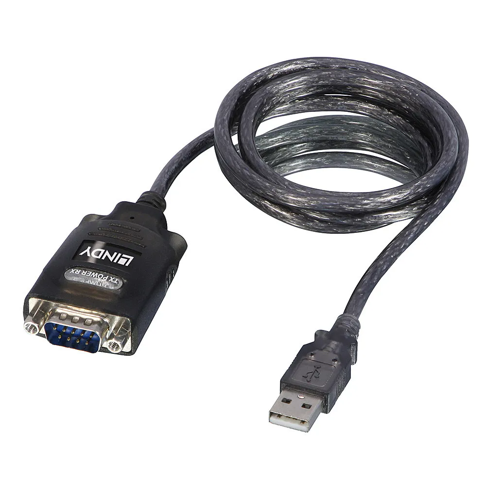 Lindy 42686 Serien-Kabel Schwarz 1,1 m USB Typ-A DB-9 – Bild 2