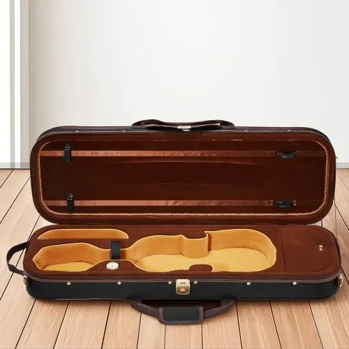 VEVOR 4/4 Violinenkoffer in voller Größe, eingebautes Hygrometer, Geigenkoffer, Reisetragetasche, mit Weichfutter, Schultergurten, kratzfest, professionelle längliche Form, für Violine, schwarz – Bild 7