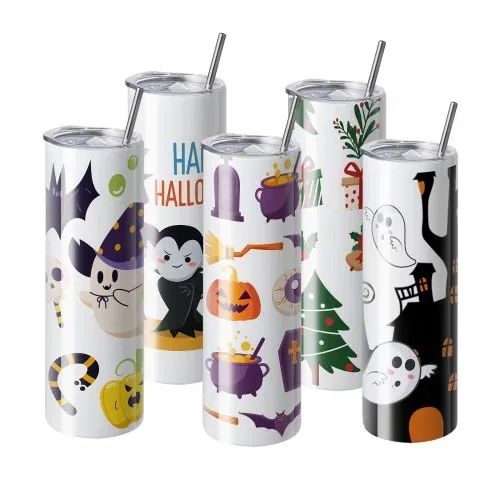VEVOR 8er-Pack Gerade Sublimationsbecher, 887 ml Blanko-Becher, Edelstahl-Doppelwandbecher mit Strohhalm, Deckel, Bürste, Boden, Schrumpffolie, Geschenkbox, für Wärmepresse & Wärmeübertragung – Bild 10