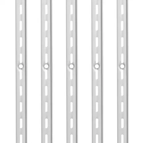 VEVOR Regalpilaster, 990 mm, 10er-Pack, aufrechtes Wandregalsystem, robustes Stützsystem mit Einzelschlitz-Regalschienen, 40 Schrauben, geeignet für die Organisation von Schränken, silber – Bild 9