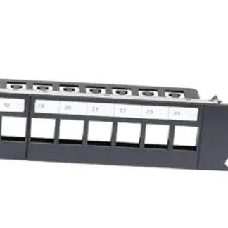 Keystone, Modulträger, 19″Patchpanel für 24xTP-Modul, 1HE(t 94mm), Schwarz, V3, Synergy 21, Keystone, Modulträger, 19″Patchpanel für 24xTP-Modul, 1HE(t 94mm), Schwarz, V3, Synergy 21,