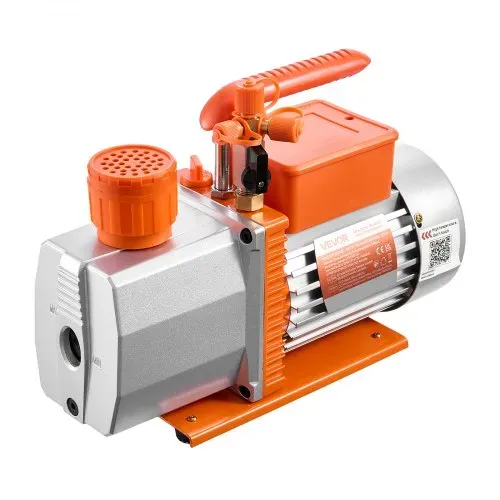 VEVOR Vakuumpumpe, 7 CFM 198 L/min, 2-stufig, 550 W geeignet für R134a, R22, R410a, R1234YF & R32, 4-poliger Motor, für die Wartung von Kfz-Klimaanlagen & die Entgasung von Harzen, inkl. Öl – Bild 8